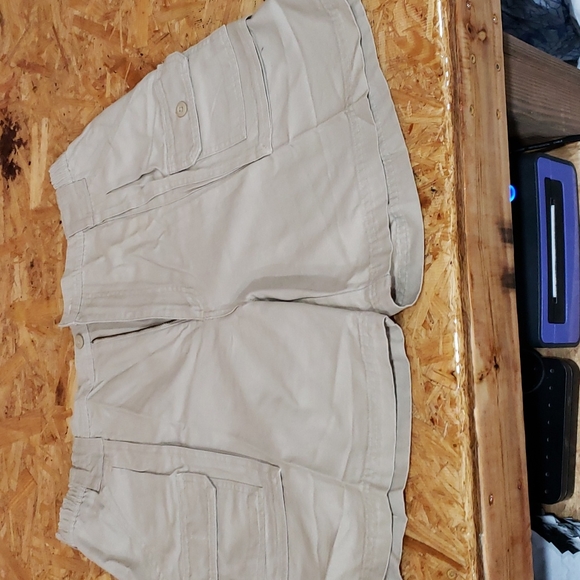 Saddlebred Shorts Mens Big Tall Khaki Cargo Flat Front Size 38